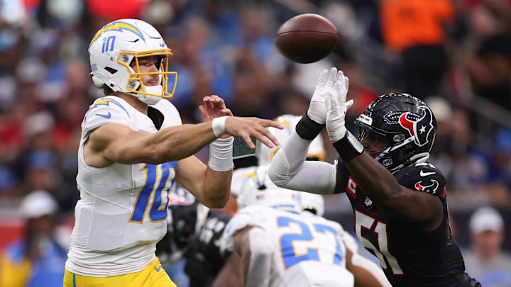 Justin Herbert, Will Anderson Jr., Los Angeles Chargers, Houston Texans