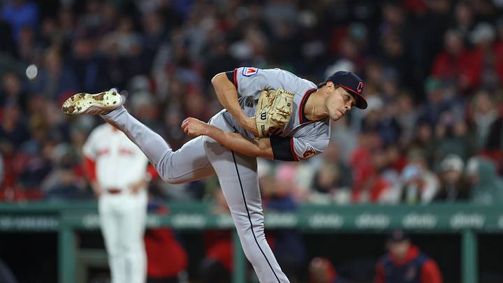 Sep 24, 2026; Boston, Massachusetts, USA; Cleveland Guardians starting pitcher Joey Cantillo (54) delivers a pitch during the second inning against the Boston Red Sox at Fenway Park. Mandatory Credit: Paul Rutherford-Imagn Images Sep 24, 2026; Boston, Massachusetts, USA; Cleveland Guardians starting pitcher Joey Cantillo (54) delivers a pitch during the second inning against the Boston Red Sox at Fenway Park. Mandatory Credit: Paul Rutherford-Imagn Images