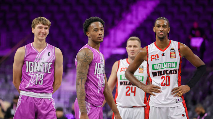 Jesse Wagstaff, Alex Sarr, Perth Wildcats and Matas Buzelis, Ron Holland, G League Ignite
