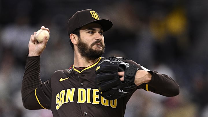 San Diego Padres starting pitcher Dylan Cease (84) throws