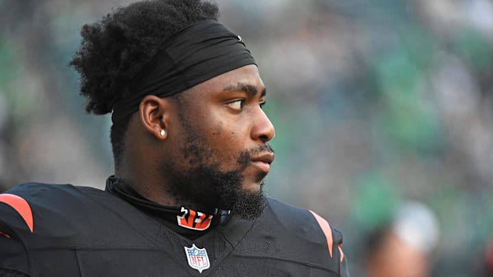 Aug 7, 2025; Philadelphia, Pennsylvania, USA; Cincinnati Bengals defensive end Joseph Ossai (58) against the Philadelphia Eagles at Lincoln Financial Field. Mandatory Credit: Eric Hartline-Imagn Images