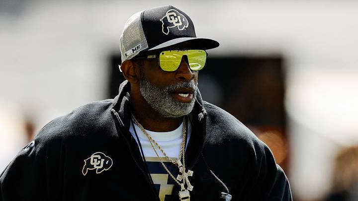 Apr 19, 2025; Boulder, CO, USA; Colorado Buffaloes head coach Deion Sanders during the spring game at Folsom Field. Mandatory Credit: Isaiah J. Downing-Imagn Images Apr 19, 2025; Boulder, CO, USA; Colorado Buffaloes head coach Deion Sanders during the spring game at Folsom Field. Mandatory Credit: Isaiah J. Downing-Imagn Images