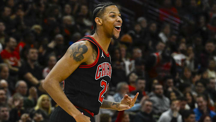 Jan 27, 2025; Chicago, Illinois, USA; Chicago Bulls forward Dalen Terry (25)