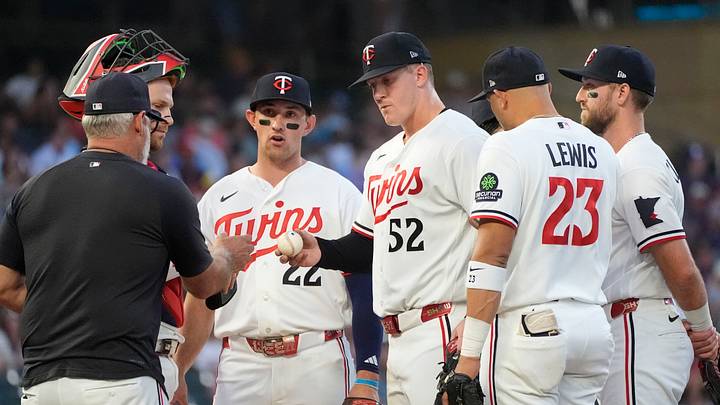 Minnesota Twins starting pitcher Zebby Matthews (52). Mandatory Credit: Bruce Kluckhohn-Imagn Images Minnesota Twins starting pitcher Zebby Matthews (52). Mandatory Credit: Bruce Kluckhohn-Imagn Images