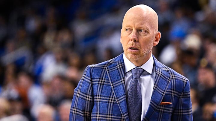 Nov 11, 2024; Los Angeles, California, USA; UCLA Bruins head coach Mick Cronin during the first half against the Boston University Terriers at Pauley Pavilion presented by Wescom. Mandatory Credit: Robert Hanashiro-Imagn Images Nov 11, 2024; Los Angeles, California, USA; UCLA Bruins head coach Mick Cronin during the first half against the Boston University Terriers at Pauley Pavilion presented by Wescom. Mandatory Credit: Robert Hanashiro-Imagn Images