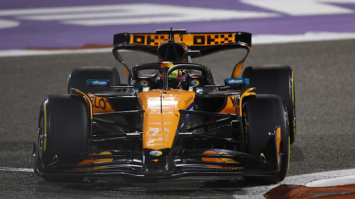 [US, Mexico & Canada customers only] April 13, 2025; Sakhir, BAHRAIN; Oscar Piastri during the F1 Bahrain Grand Prix at the Bahrain International Circuit. Mandatory Credit: Rula Rouhana/Reuters via Imagn Images