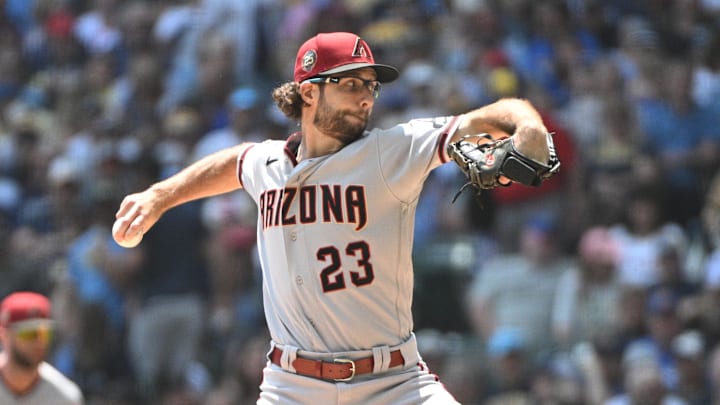 Jun 21, 2023; Milwaukee, Wisconsin, USA; Arizona Diamondbacks starting pitcher Zac Gallen (23)