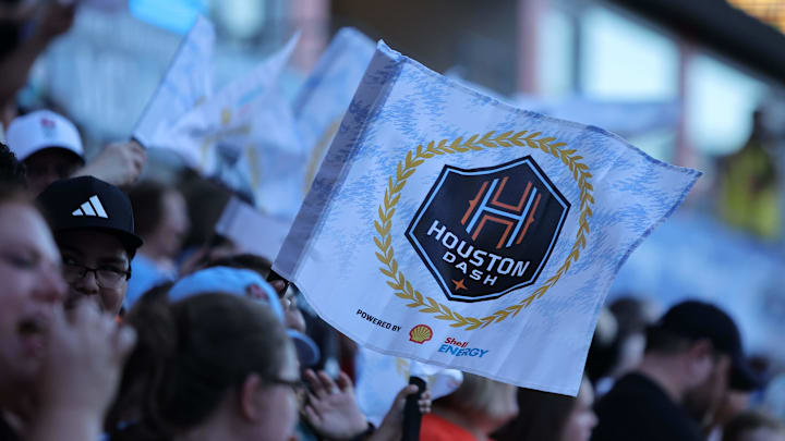 Aug 27, 2022; Houston, Texas, USA; Houston Dash fans during the game against the Washington Spirit