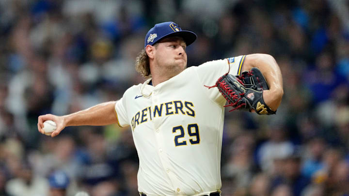 National League Championship Series - Los Angeles Dodgers v Milwaukee Brewers - Game One National League Championship Series - Los Angeles Dodgers v Milwaukee Brewers - Game One