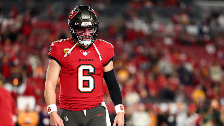 Baker Mayfield: NFC Wild Card Playoffs: Washington Commanders v Tampa Bay Buccaneers