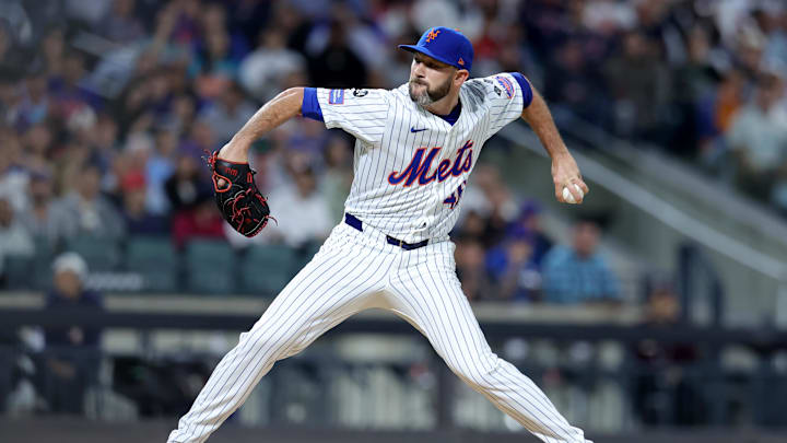 Sep 4, 2024; New York City, New York, USA; New York Mets relief pitcher Alex Young (46) pitches against the Boston Red Sox during the fifth inning at Citi Field. Sep 4, 2024; New York City, New York, USA; New York Mets relief pitcher Alex Young (46) pitches against the Boston Red Sox during the fifth inning at Citi Field.