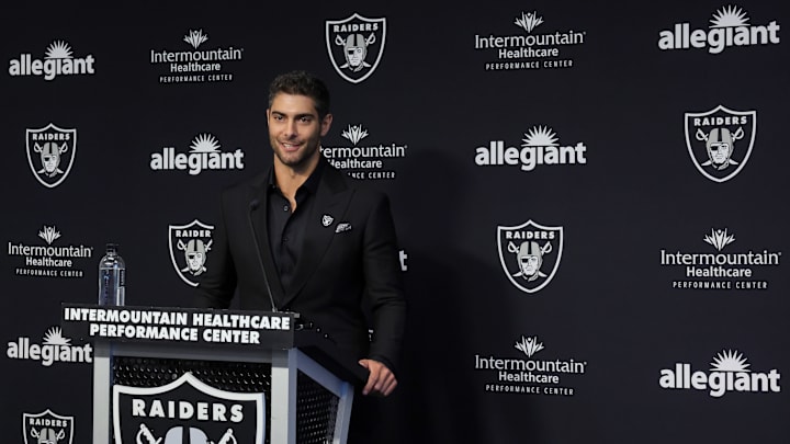 Las Vegas Raiders Introduce Jimmy Garoppolo