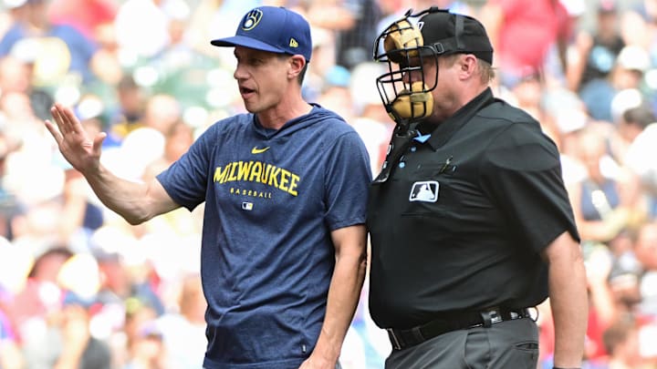 Jul 23, 2023; Milwaukee, Wisconsin, USA;  Milwaukee Brewers manager Craig Counsell