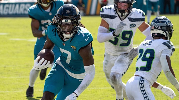Jacksonville Jaguars wide receiver Brian Thomas Jr. is a solid prop target on Sunday.