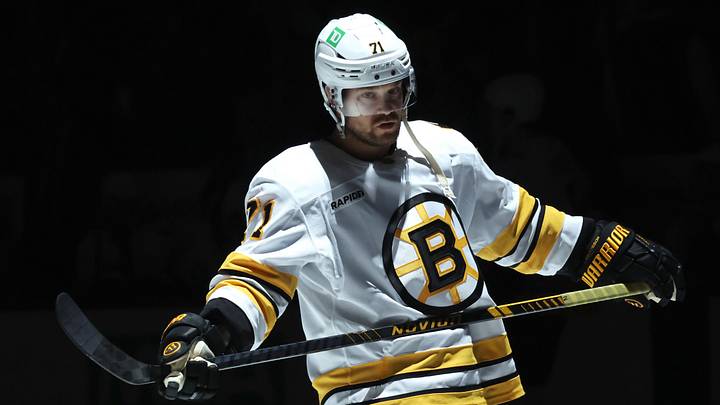 Mar 8, 2026; Pittsburgh, Pennsylvania, USA;  Boston Bruins left wing Viktor Arvidsson (71) takes the ice against the Pittsburgh Penguins during the first period at PPG Paints Arena. Mandatory Credit: Charles LeClaire-Imagn Images