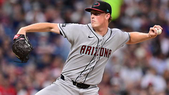 Aug 1, 2026; Cleveland, Ohio, USA; Arizona Diamondbacks pitcher Kohl Drake (58) throws a pitch during the first inning against the Cleveland Guardians at Progressive Field. Mandatory Credit: David Dermer-Imagn Images Aug 1, 2026; Cleveland, Ohio, USA; Arizona Diamondbacks pitcher Kohl Drake (58) throws a pitch during the first inning against the Cleveland Guardians at Progressive Field. Mandatory Credit: David Dermer-Imagn Images