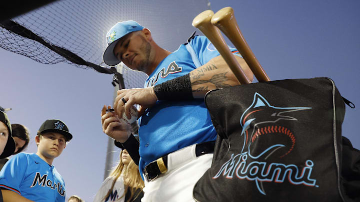 Miami Marlins right fielder Kemp Alderman Miami Marlins right fielder Kemp Alderman