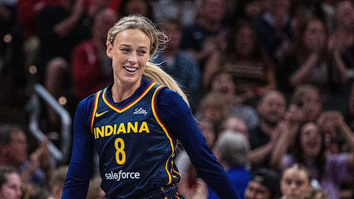 Indiana Fever guard Sophie Cunningham wore affordable adidas sneakers against the Connecticut Sun.