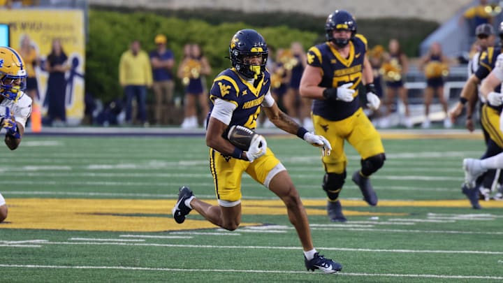 West Virginia University receiver Cam Vaughn