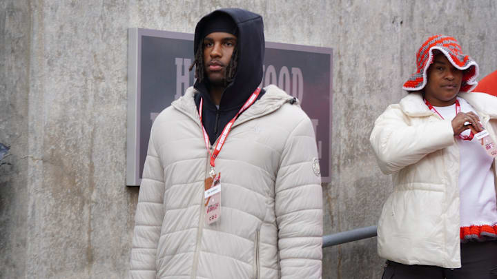 Bo Jackson visits OSU the day of the Ohio State Buckeyes' 38-15 win over the Indiana Hoosiers in an NCAA football game at Ohio Stadium in Columbus on Saturday, Nov. 23, 2024.