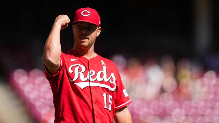 Sep 6, 2026; Cincinnati, Ohio, USA; Cincinnati Reds pitcher Emilio Pagán reacts after the final out of the game against the Milwaukee Brewers at Great American Ball Park. Mandatory Credit: Aaron Doster-Imagn Images Sep 6, 2026; Cincinnati, Ohio, USA; Cincinnati Reds pitcher Emilio Pagán reacts after the final out of the game against the Milwaukee Brewers at Great American Ball Park. Mandatory Credit: Aaron Doster-Imagn Images