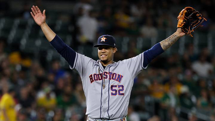 Sep 24, 2026; West Sacramento, California, USA; Houston Astros pitcher Bryan Abreu (52) celebrates after the game against the Athletics at Sutter Health Park. Mandatory Credit: Sergio Estrada-Imagn Images Sep 24, 2026; West Sacramento, California, USA; Houston Astros pitcher Bryan Abreu (52) celebrates after the game against the Athletics at Sutter Health Park. Mandatory Credit: Sergio Estrada-Imagn Images