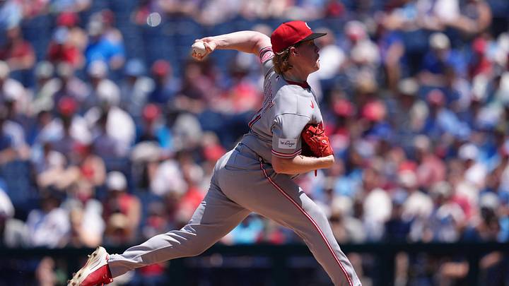 May 20, 2026; Philadelphia, Pennsylvania, USA; Cincinnati Reds starting pitcher Andrew Abbott (41) throws a pitch against the Philadelphia Phillies in the first inning at Citizens Bank Park. Mandatory Credit: Kyle Ross-Imagn Images May 20, 2026; Philadelphia, Pennsylvania, USA; Cincinnati Reds starting pitcher Andrew Abbott (41) throws a pitch against the Philadelphia Phillies in the first inning at Citizens Bank Park. Mandatory Credit: Kyle Ross-Imagn Images