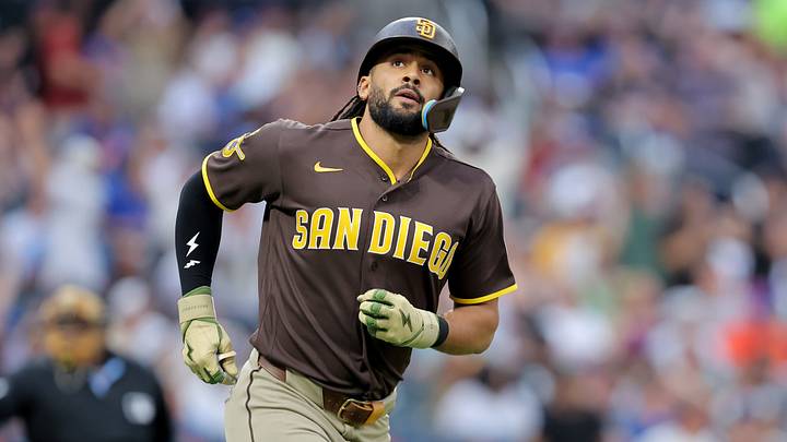 Aug 18, 2026; New York City, New York, USA; San Diego Padres right fielder Fernando Tatis Jr. (23) rounds the bases after hitting a solo home run against the New York Mets during the first inning at Citi Field. Mandatory Credit: Brad Penner-Imagn Images Aug 18, 2026; New York City, New York, USA; San Diego Padres right fielder Fernando Tatis Jr. (23) rounds the bases after hitting a solo home run against the New York Mets during the first inning at Citi Field. Mandatory Credit: Brad Penner-Imagn Images