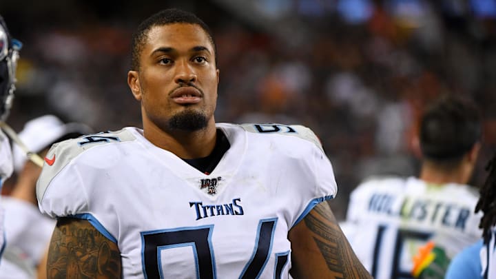 Tennessee Titans nose tackle Austin Johnson stands on the sidelines during the second half against the Chicago Bears. Mandatory Credit: Mike DiNovo-Imagn Images Tennessee Titans nose tackle Austin Johnson stands on the sidelines during the second half against the Chicago Bears. Mandatory Credit: Mike DiNovo-Imagn Images