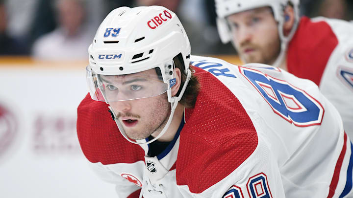 Mar 5, 2024; Nashville, Tennessee, USA; Montreal Canadiens right wing Joshua Roy