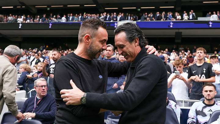 Tottenham Hotspur manager Roberto De Zerbi and Aston Villa manager Unai Emery Tottenham Hotspur manager Roberto De Zerbi and Aston Villa manager Unai Emery