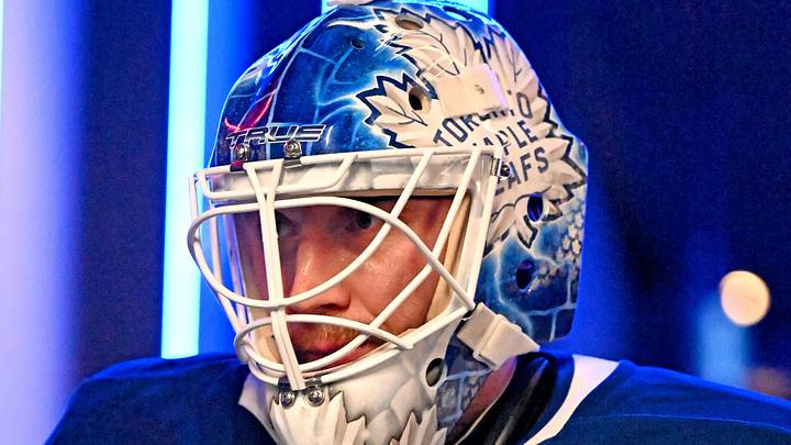 Sep 19, 2026; Toronto, Ontario, CAN;  Toronto Maple Leafs goalie Sergei Bobrovsky (72) leaves the ice after warmup before playing the Montreal Canadiens at Scotiabank Arena.  Mandatory Credit: Dan Hamilton-Imagn Images