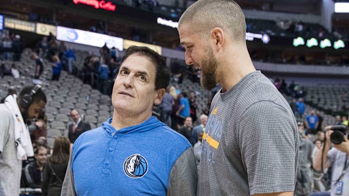Mark Cuban and Chandler Parsons back in 2016. Mark Cuban and Chandler Parsons back in 2016.