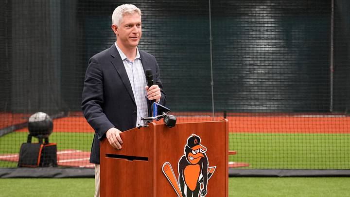 Orioles President of Baseball Operations Mike Elias welcomes the media and VIPs to the new facility. The Baltimore Orioles unveiled their new Player Development Complex to the media on Monday, Feb. 9, 2026. The 47,700 square-foot facility includes indoor batting cages and infield, a biomechanics lab, new outdoor covered batting cages and more fan access areas. Orioles President of Baseball Operations Mike Elias welcomes the media and VIPs to the new facility. The Baltimore Orioles unveiled their new Player Development Complex to the media on Monday, Feb. 9, 2026. The 47,700 square-foot facility includes indoor batting cages and infield, a biomechanics lab, new outdoor covered batting cages and more fan access areas.