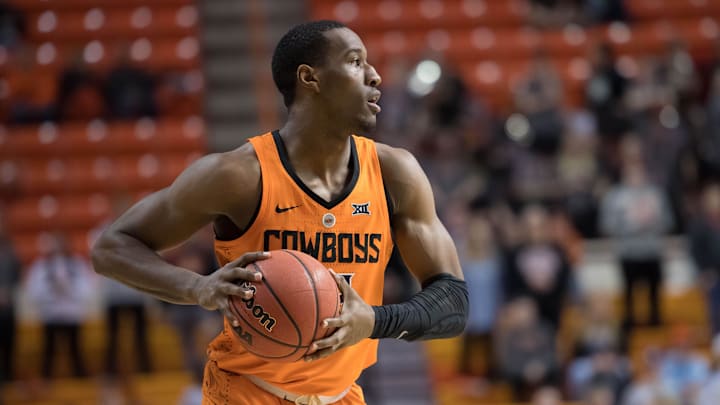 Feb 18, 2019; Stillwater, OK, USA; Oklahoma State Cowboys forward Cameron McGriff (12) looks to pass the ball during the game against the TCU Horned Frogs at Gallagher-Iba Arena. Mandatory Credit: Rob Ferguson-Imagn Images Feb 18, 2019; Stillwater, OK, USA; Oklahoma State Cowboys forward Cameron McGriff (12) looks to pass the ball during the game against the TCU Horned Frogs at Gallagher-Iba Arena. Mandatory Credit: Rob Ferguson-Imagn Images