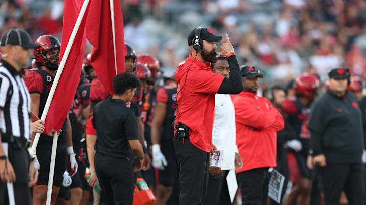 San Diego State Aztecs head coach Sean Lewis. San Diego State Aztecs head coach Sean Lewis.