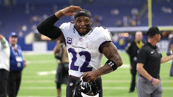 Sep 13, 2026; Indianapolis, Indiana, USA; Baltimore Ravens running back Derrick Henry (22) comes off the field after the game against the Indianapolis Colts at Lucas Oil Stadium. Mandatory Credit: Trevor Ruszkowski-Imagn Images Sep 13, 2026; Indianapolis, Indiana, USA; Baltimore Ravens running back Derrick Henry (22) comes off the field after the game against the Indianapolis Colts at Lucas Oil Stadium. Mandatory Credit: Trevor Ruszkowski-Imagn Images