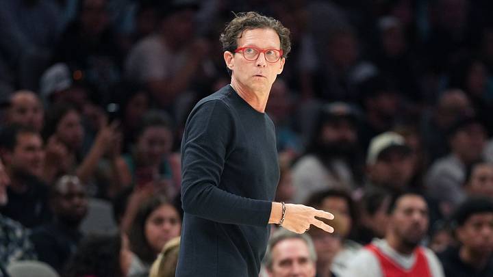 Oct 8, 2026; San Antonio, Texas, USA; Atlanta Hawks head coach Quin Snyder signals to players during the first half against the San Antonio Spurs at Frost Bank Center. Mandatory Credit: Scott Wachter-Imagn Images Oct 8, 2026; San Antonio, Texas, USA; Atlanta Hawks head coach Quin Snyder signals to players during the first half against the San Antonio Spurs at Frost Bank Center. Mandatory Credit: Scott Wachter-Imagn Images