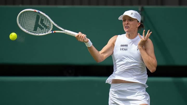 Iga Swiatek is favored against Karolina Pliskova in the second round at Wimbledon. Iga Swiatek is favored against Karolina Pliskova in the second round at Wimbledon.