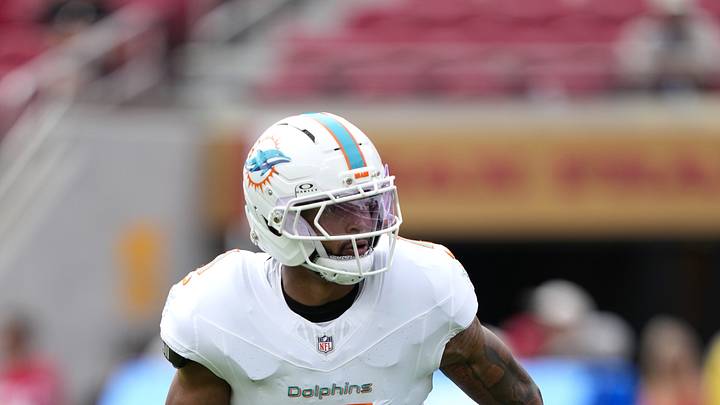 Miami Dolphins safety Dante Trader Jr. (11) warms up prior to the game against the San Francisco 49ers at Levi's Stadium. Miami Dolphins safety Dante Trader Jr. (11) warms up prior to the game against the San Francisco 49ers at Levi's Stadium.