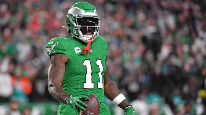 Oct 22, 2023; Philadelphia, Pennsylvania, USA; Philadelphia Eagles wide receiver A.J. Brown (11)