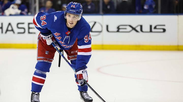 Sep 24, 2026; New York, New York, USA; New York Rangers right wing Gabe Perreault (94) during the game against the New Jersey Devils at Madison Square Garden. Mandatory Credit: Wendell Cruz-Imagn Images Sep 24, 2026; New York, New York, USA; New York Rangers right wing Gabe Perreault (94) during the game against the New Jersey Devils at Madison Square Garden. Mandatory Credit: Wendell Cruz-Imagn Images