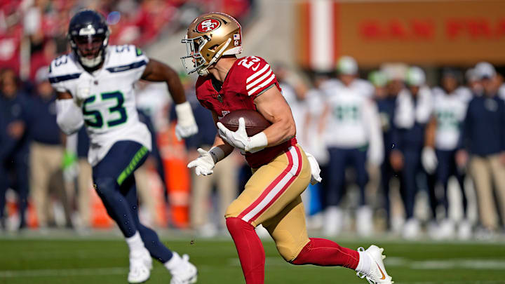 San Francisco 49ers running back Christian McCaffrey (23)