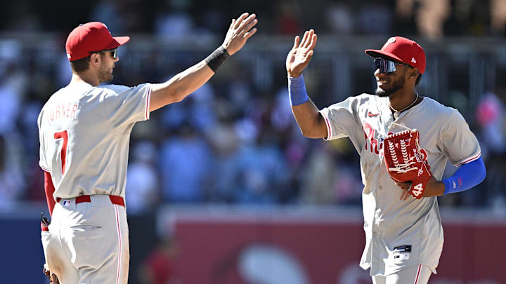 The Philadelphia Phillies swept the San Diego Padres this weekend to narrow their deficit in the NL East to only 1.5 games. 
