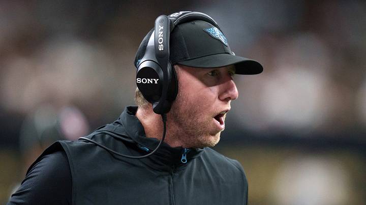 Aug 15, 2026; New Orleans, Louisiana, USA; Jacksonville Jaguars head coach Liam Coen reacts during the fourth quarter against the New Orleans Saints at Caesars Superdome. Mandatory Credit: Matthew Hinton-Imagn Images Aug 15, 2026; New Orleans, Louisiana, USA; Jacksonville Jaguars head coach Liam Coen reacts during the fourth quarter against the New Orleans Saints at Caesars Superdome. Mandatory Credit: Matthew Hinton-Imagn Images