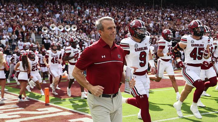 Nov 15, 2025; College Station, Texas, USA; South Carolina Gamecocks head coach Shane Beamer runs onto the field with players before the game against the Texas A&M Aggies at Kyle Field. Mandatory Credit: Troy Taormina-Imagn Images Nov 15, 2025; College Station, Texas, USA; South Carolina Gamecocks head coach Shane Beamer runs onto the field with players before the game against the Texas A&M Aggies at Kyle Field. Mandatory Credit: Troy Taormina-Imagn Images