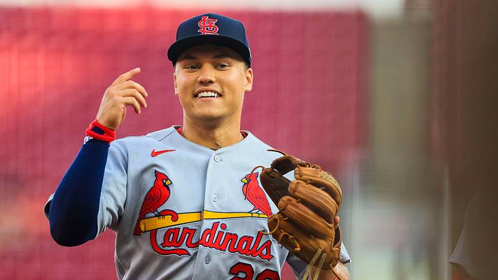 Aug 17, 2026; Cincinnati, Ohio, USA; St. Louis Cardinals second baseman JJ Wetherholt (26) runs off the field at the end of the first inning against the Cincinnati Reds at Great American Ball Park. Mandatory Credit: Katie Stratman-Imagn Images Aug 17, 2026; Cincinnati, Ohio, USA; St. Louis Cardinals second baseman JJ Wetherholt (26) runs off the field at the end of the first inning against the Cincinnati Reds at Great American Ball Park. Mandatory Credit: Katie Stratman-Imagn Images