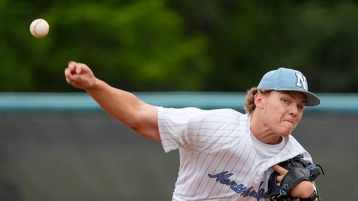 May 8, 2026; Tuscaloosa, AL, USA; Evan Malone pitches for Northridge against Chelsea at Northridge High in the third round of the AHSAA State Baseball Playoffs.