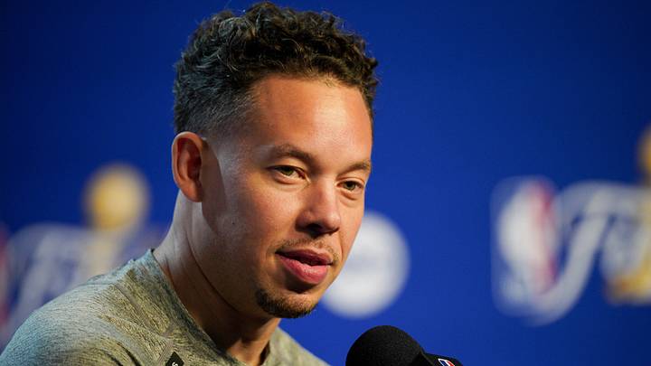 Jun 13, 2026; San Antonio, Texas, USA; San Antonio Spurs coach Mitch Johnson speaks during his press conference prior to Game 5 of the 2026 NBA Finals at Frost Bank Center. Jun 13, 2026; San Antonio, Texas, USA; San Antonio Spurs coach Mitch Johnson speaks during his press conference prior to Game 5 of the 2026 NBA Finals at Frost Bank Center.