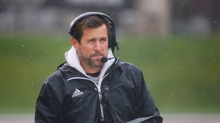 Missouri State coach Ryan Beard during the team's spring football game at Plaster Stadium. Missouri State coach Ryan Beard during the team's spring football game at Plaster Stadium.